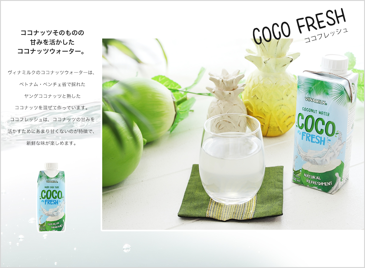VINAMILK ココフレッシュ 330ml ※ |  トモ・コーポレーション｜世界の民芸雑貨卸｜エスニック・ハワイアン・中南米のアパレル・雑貨卸売の通販 |  トモ・コーポレーション｜世界の民芸雑貨卸｜エスニック・ハワイアン・中南米のアパレル・雑貨卸売の通販