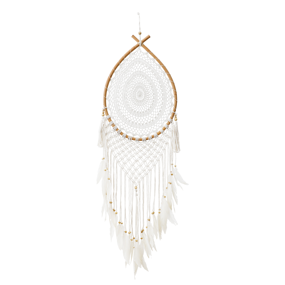 ラタンドリームキャッチャー ラージドロップ トモ・コーポレーション｜世界の民芸雑貨卸｜エスニック・ハワイアン・中南米のアパレル・雑貨卸売の