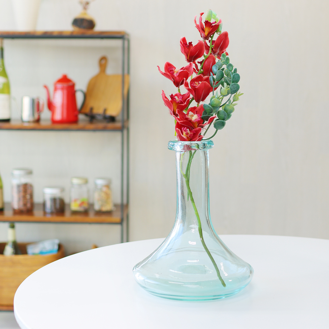 手吹きガラスベース フラスコ型