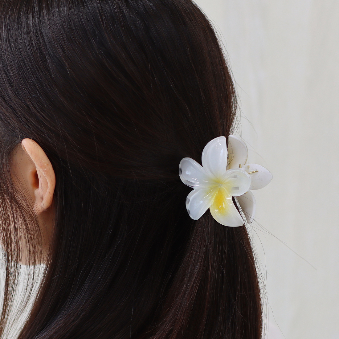 プルメリア ヘアクリップ M