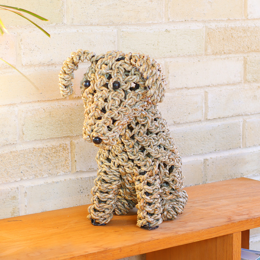 シーグラス ドッグ お座り L