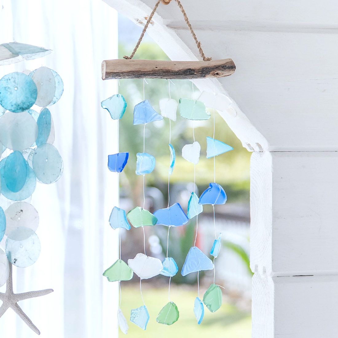 ウッド&ビーチグラス ガーランド