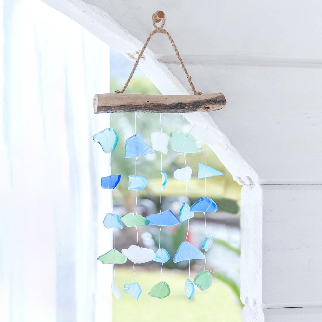 ウッド&ビーチグラス ガーランド