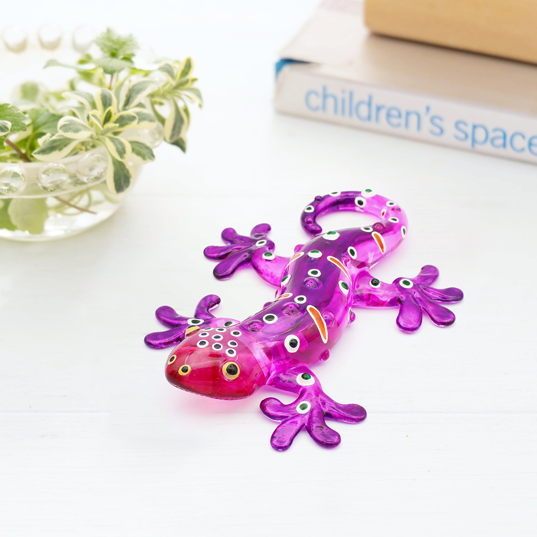 ガラスミニアニマル ゲコM ピンク