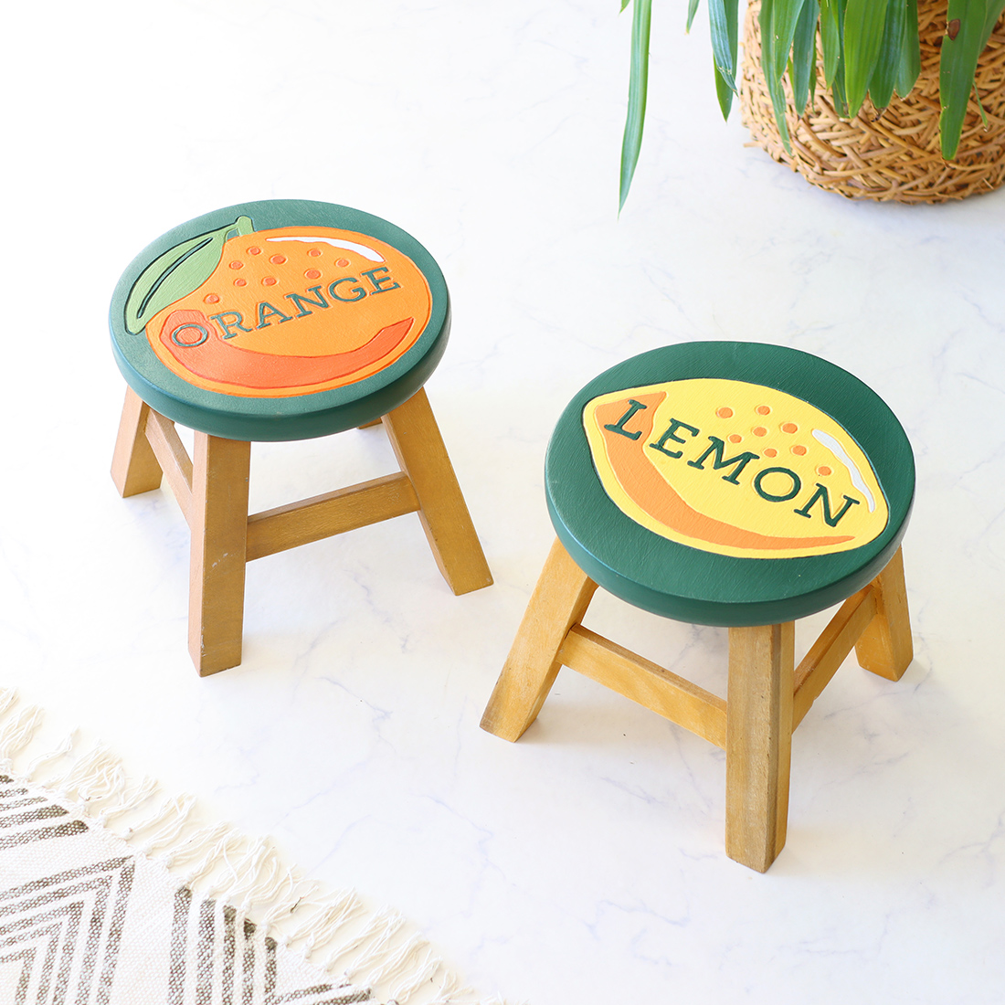 ラウンドスツール フルーツ