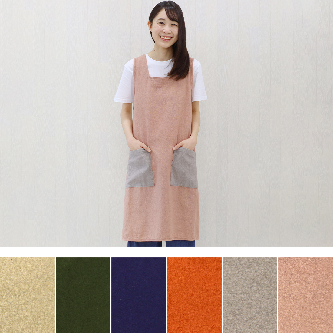 ムアンエンボス バッククロスエプロン