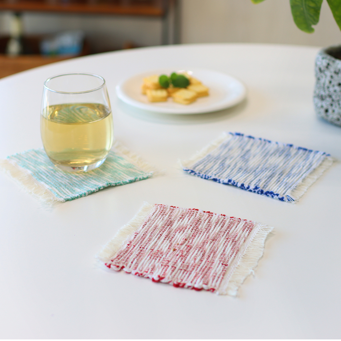 手織りコースター