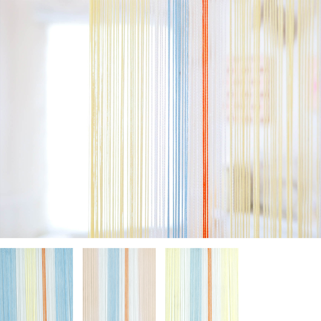 ストリングのれん マルチストライプ 