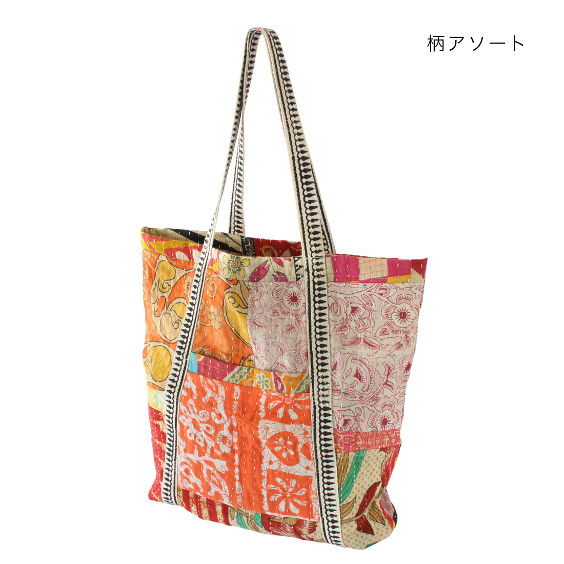 カンタキルトバッグ ヴィンテージ トートバッグ パッチワーク
