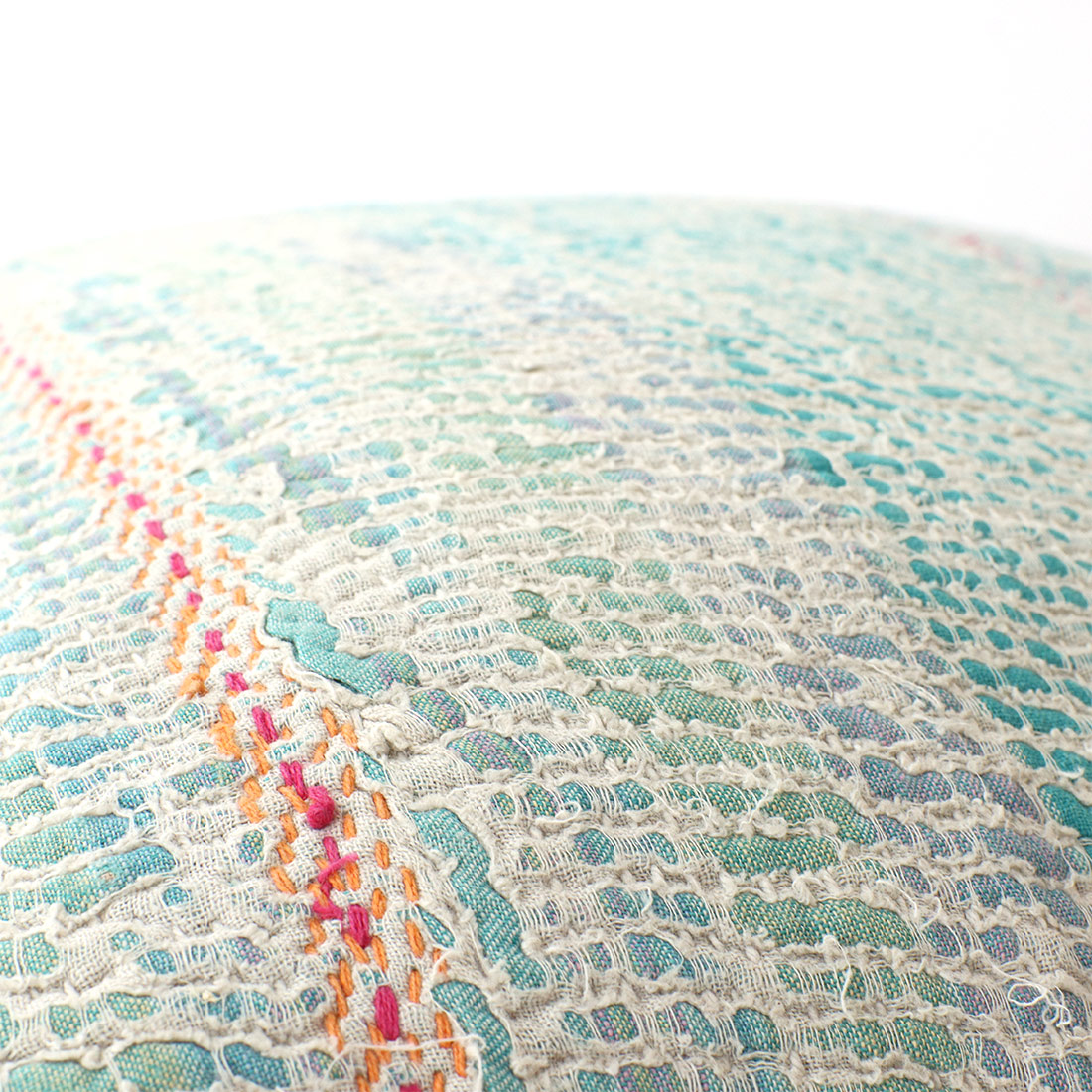 206×120㎝◇マルチカバー◇インドヴィンテージサリーカンタ刺繡1012