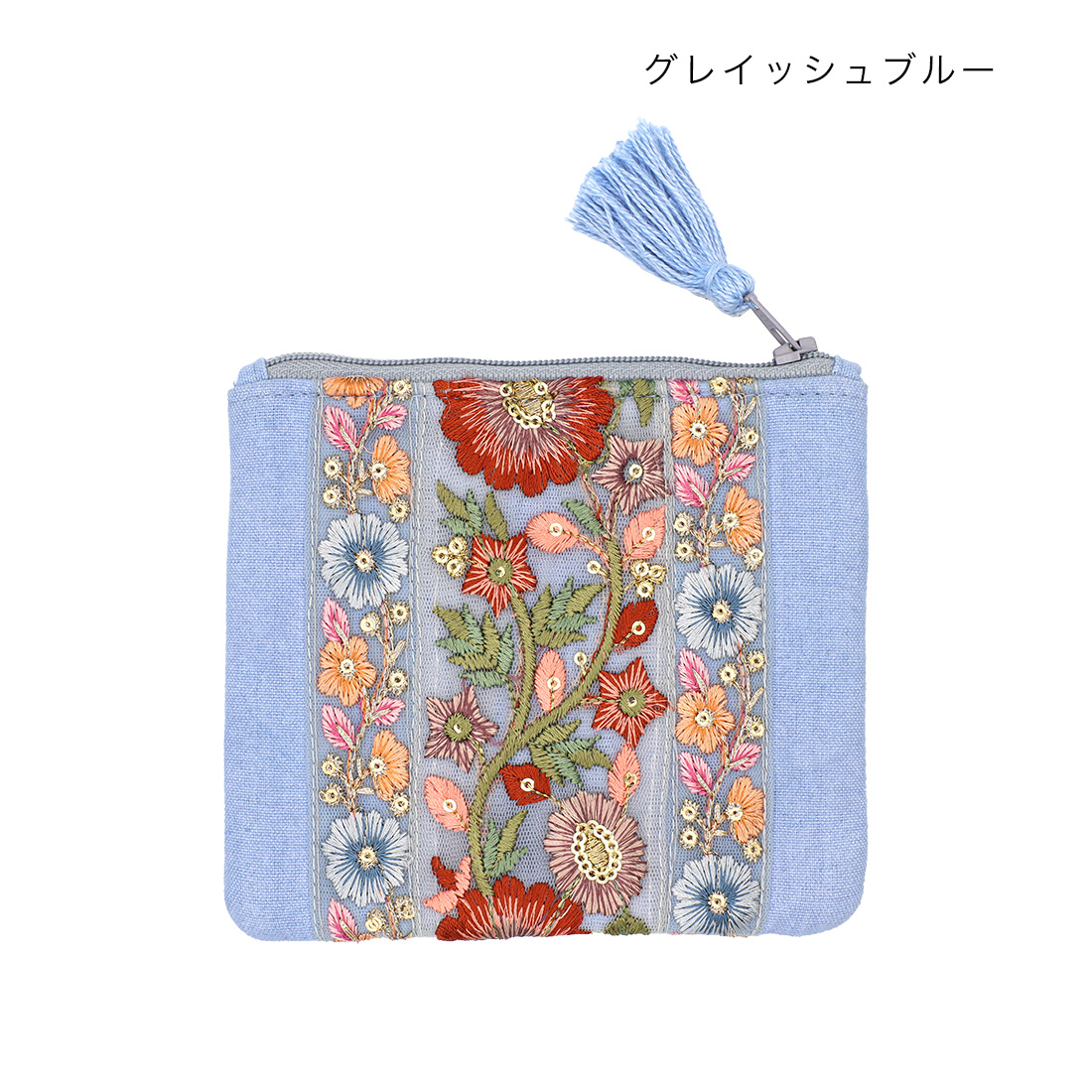 インド刺繍リボン ポーチ S | トモ・コーポレーション｜世界の