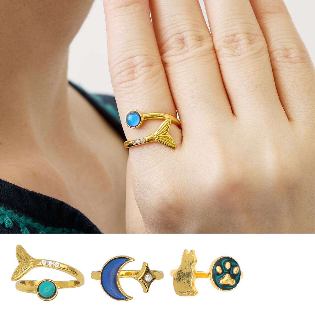 ムードリング ゴールド