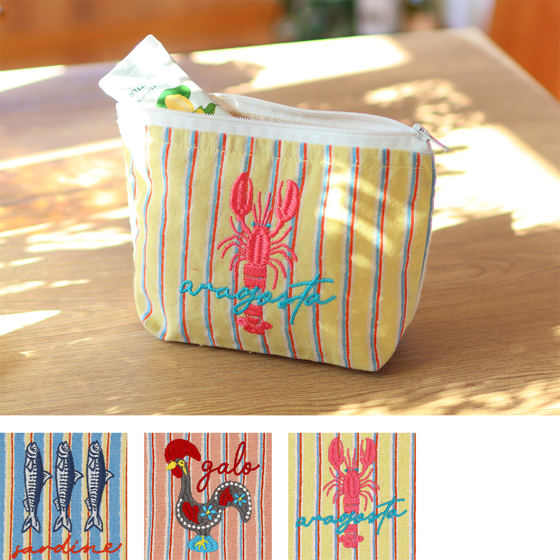 ポーチ ストライプ