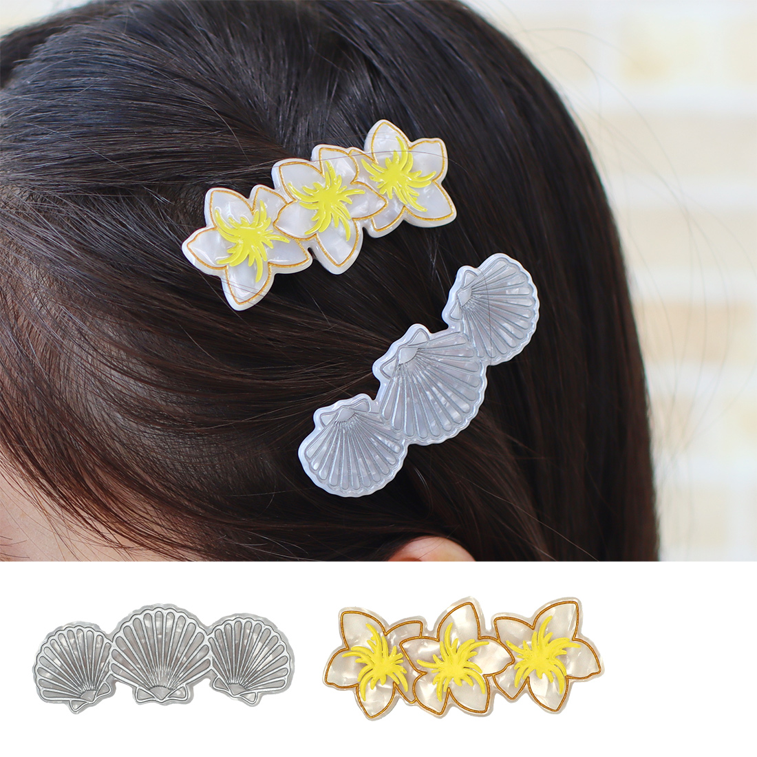アセテート ヘアクリップ