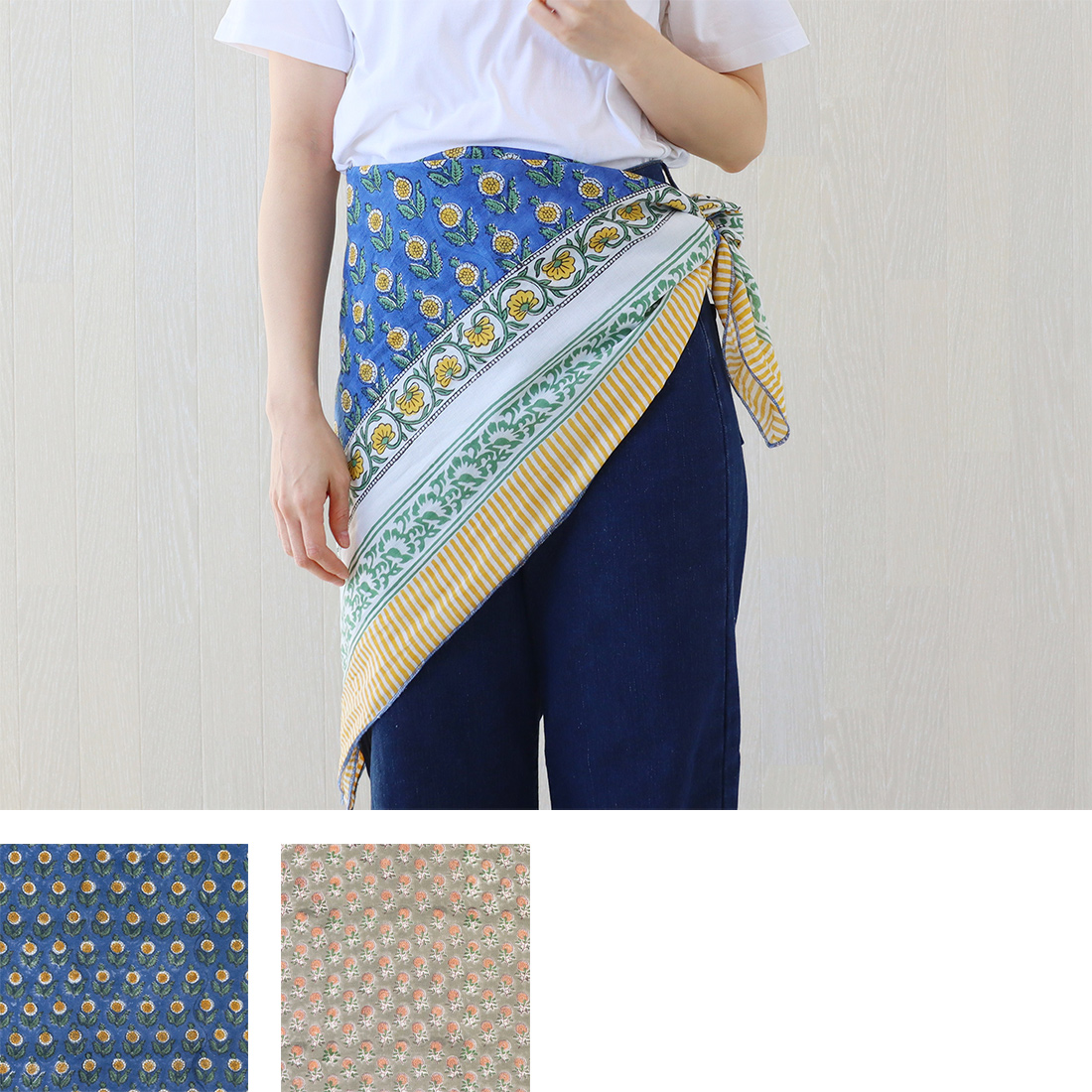 スクエアクロス ボニータブロックプリント