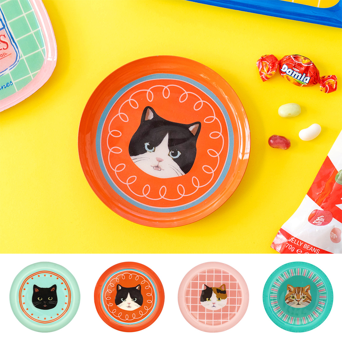 アイアン ラウンドトレイ ネコ