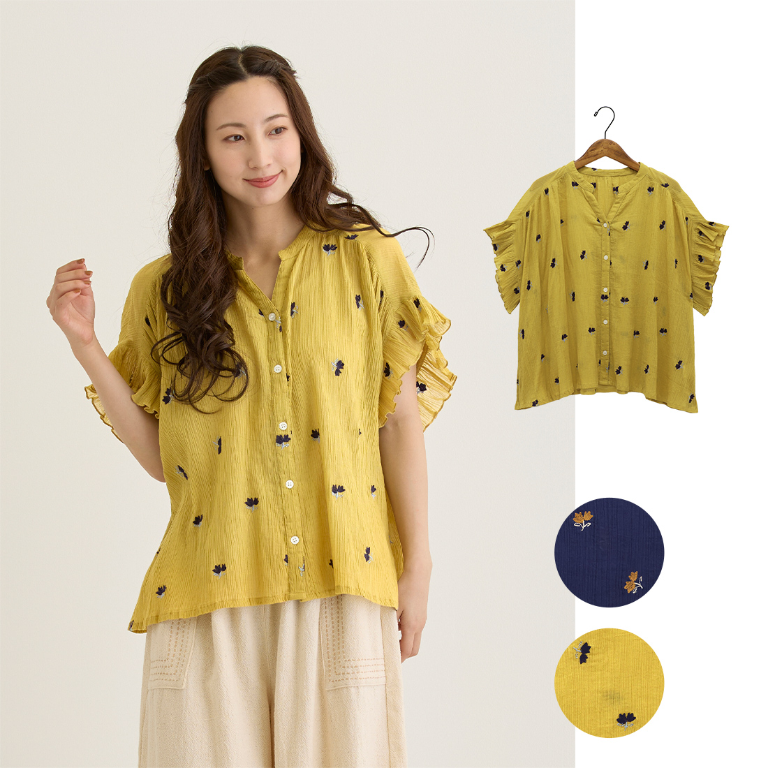 【Shanti Shanti】ブラウス ブルームドット