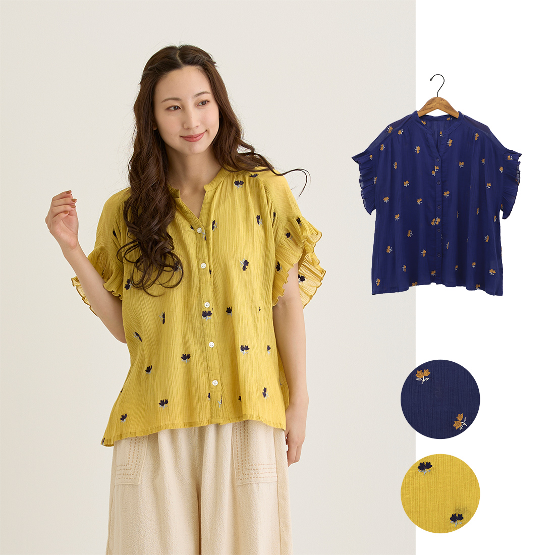 【Shanti Shanti】ブラウス ブルームドット