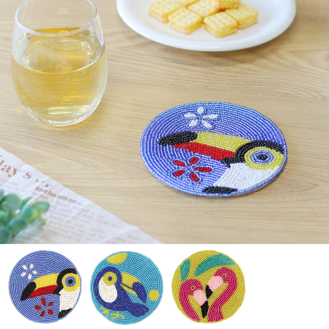 ビーズコースター バード