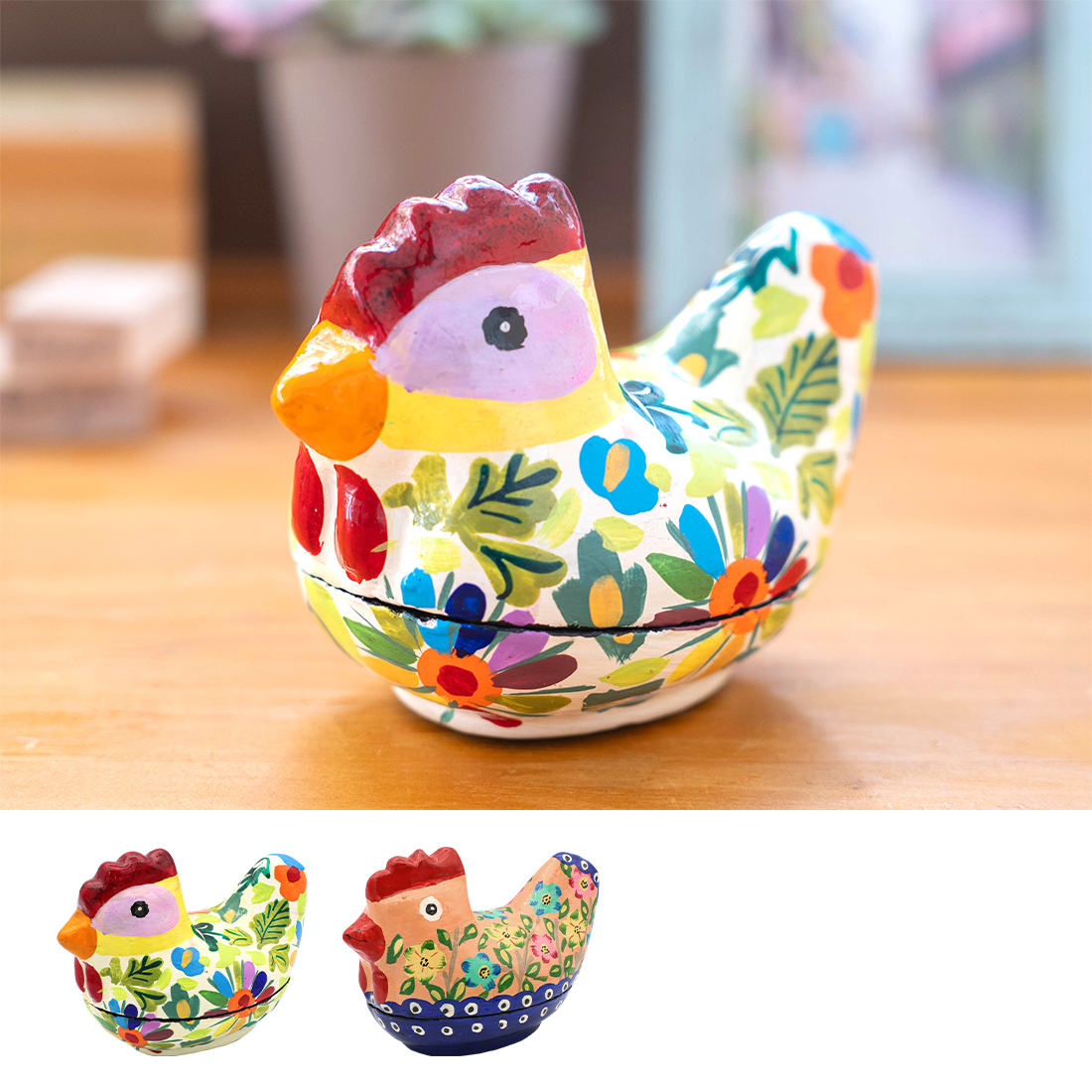 ペーパーマッシュBOX にわとり