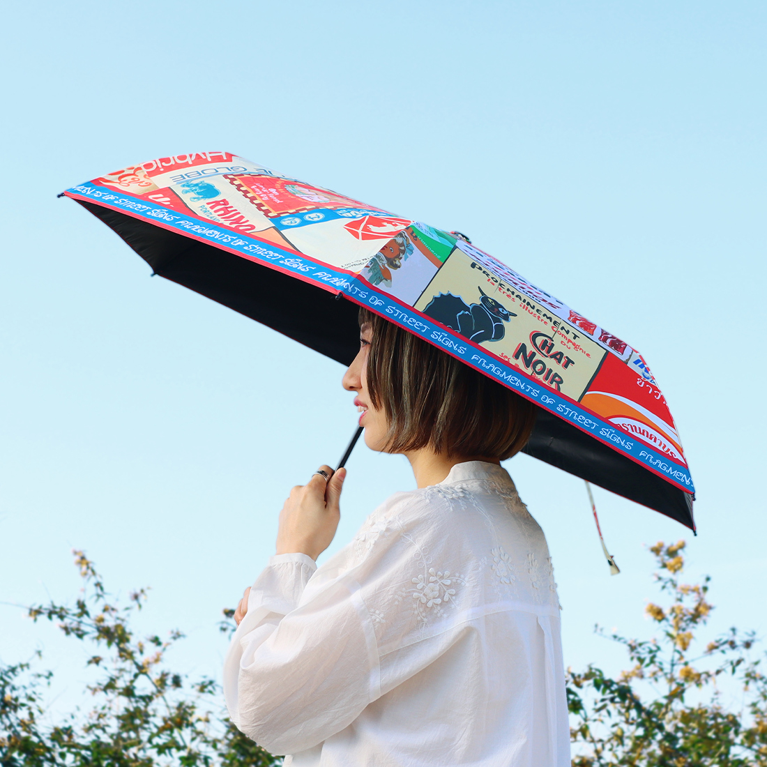 折り畳み傘 エスニック ストリートサイン