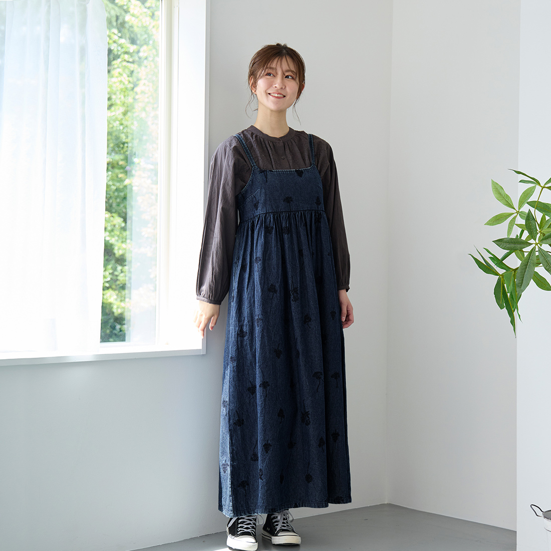 【PORINA】キャミソールワンピース デニムフラワー★特価★