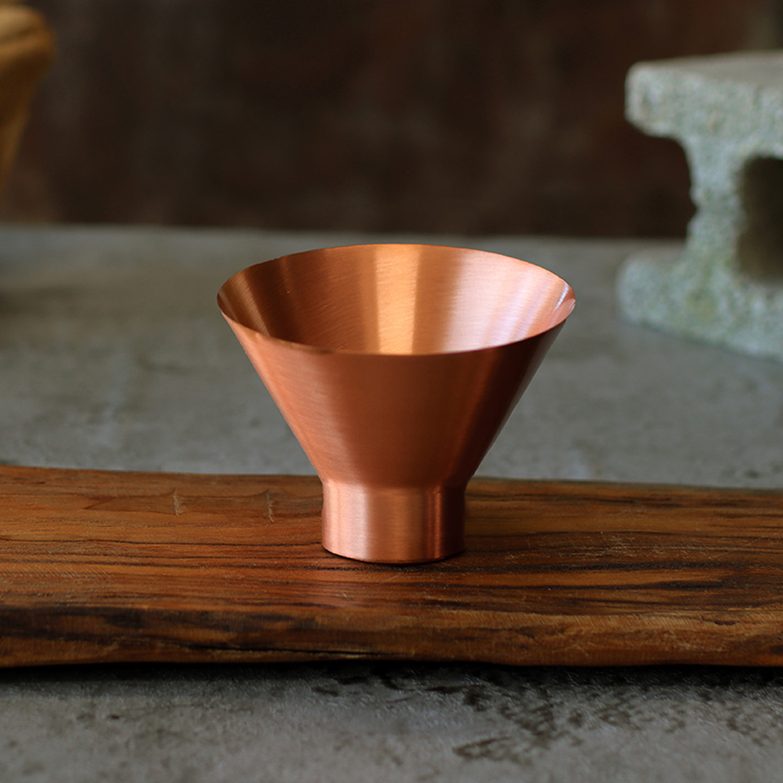 コッパー ぐい呑み 槌目