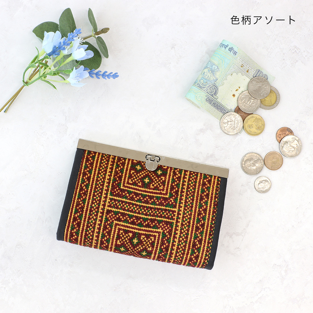 刺繍クラッチ財布 S 【SR】