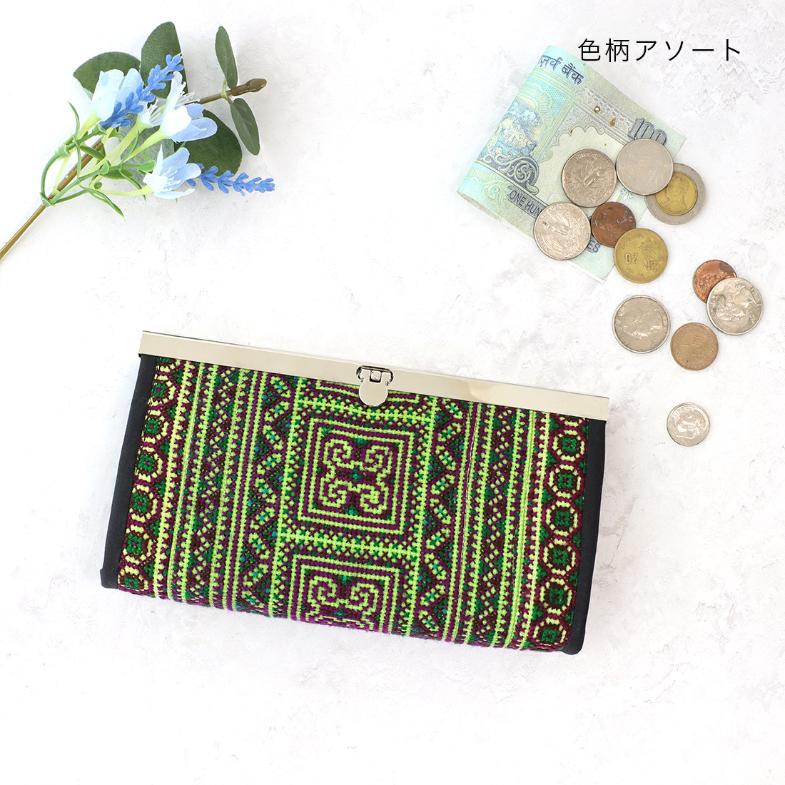 刺繍クラッチ財布 L 【SR】