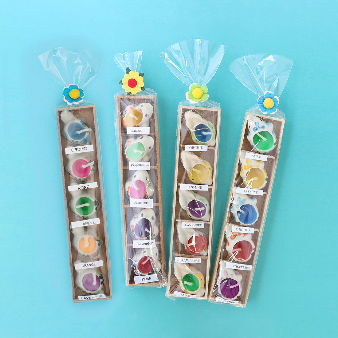 陶器入りキャンドル5Pセット